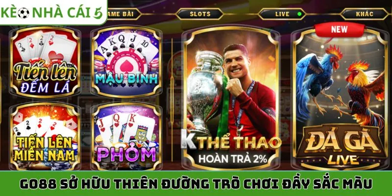 Go88 sở hữu thiên đường trò chơi đầy sắc màu